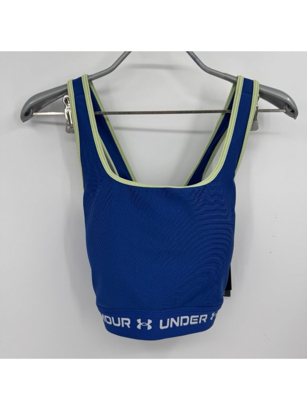 Under Armour Women's Crossback Sports Bra in Tech Blue size XL Mid-Level Support
